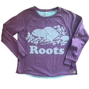 Women’s Roots Purple & Teal Long Sleeve Shirt